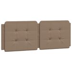 vidaXL Cadre de lit avec lumières LED cappuccino 140x200 cm similicuir