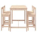 vidaXL Ensemble de bar de jardin 5 Pièces bois de pin massif