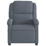 vidaXL Fauteuil inclinable électrique Gris foncé Velours