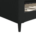 vidaXL Lit de repos noir 90x200 cm tissu