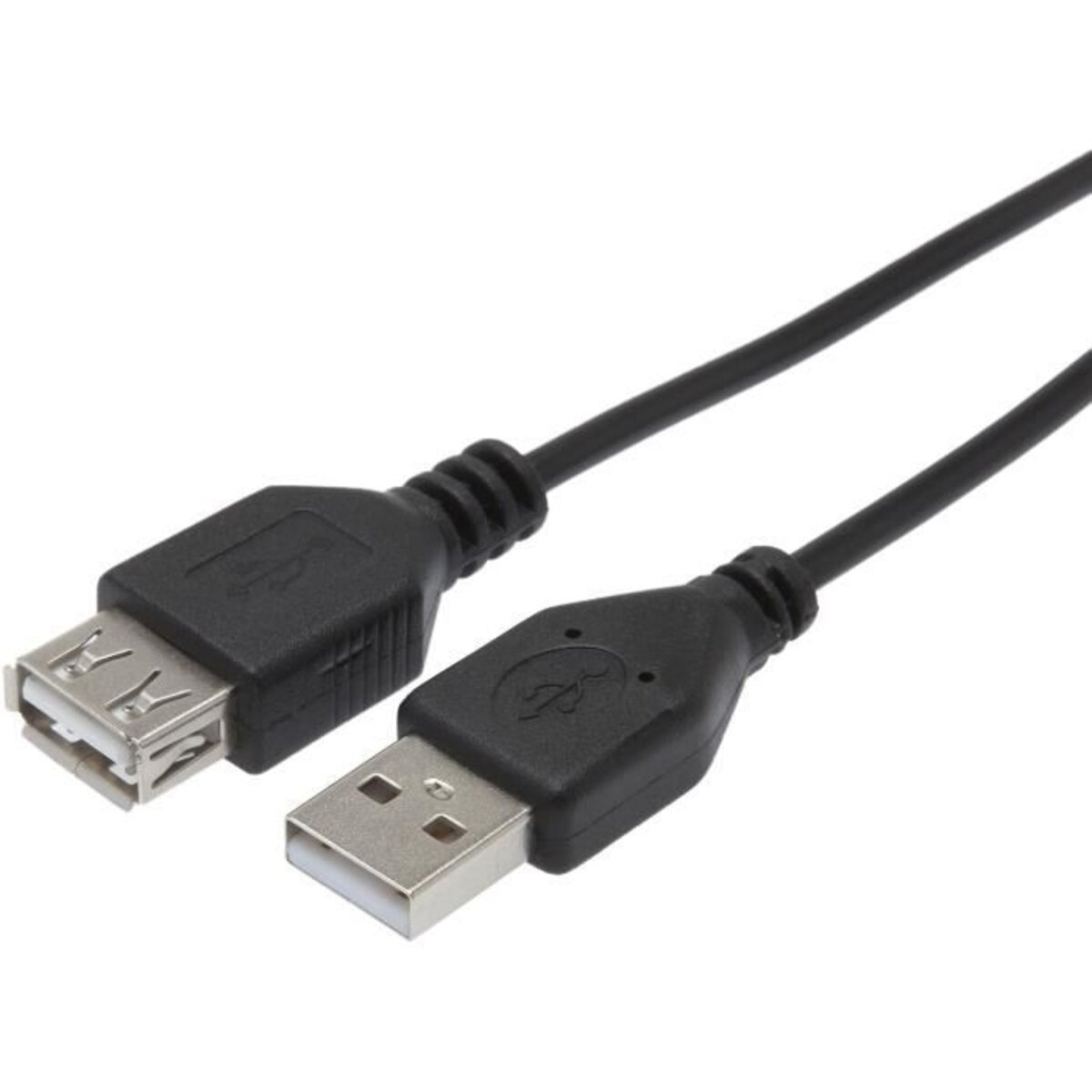 RALLONGE USB 2.0 USB-A/USB-A MÂLE/FEMELLE NOIR 1,8M