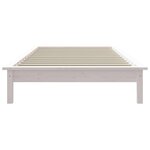 vidaXL Cadre de lit blanc 90x190 cm simple bois massif de pin