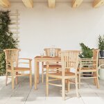 vidaXL Ensemble à manger de jardin 5 Pièces Bois de teck massif