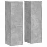 vidaXL Supports pour plantes 2 Pièces gris béton bois d'ingénierie
