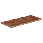 vidaXL Dessus de table 100x60x2 5cm rectangulaire bois massif récupéré