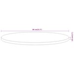 vidaXL Dessus de table Ø80x3 8 cm rond bois massif d'acacia