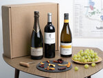 SMARTBOX - Coffret Cadeau Coffret de 3 bouteilles : vin rouge  vin blanc et champagne livrés à domicile -  Gastronomie