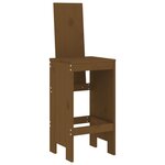 vidaXL Ensemble de bar de jardin 3 Pièces marron miel bois pin massif