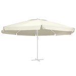 vidaXL Tissu de remplacement pour parasol d'extérieur Sable 600 cm