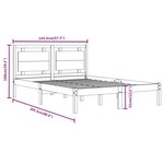 vidaXL Cadre de lit Blanc Bois massif 140x200 cm