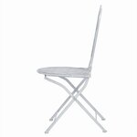 vidaXL Ensemble de bistro 3 Pièces acier blanc grisâtre