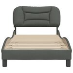 vidaXL Cadre de lit sans matelas gris foncé 80x200 cm tissu