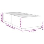 vidaXL Cadre de lit Marron foncé 90x200 cm Tissu