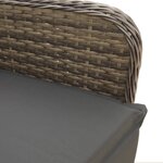 vidaXL Ensemble de bistro de jardin 11 Pièces coussins gris poly rotin
