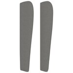 vidaXL Tête de lit avec oreilles Gris foncé 83x23x118/128 cm Tissu