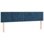 vidaXL Sommier à lattes de lit et matelas Bleu foncé 200x200cm Velours