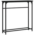 vidaXL Table console noir 75x19 5x75 cm bois d'ingénierie