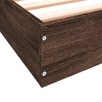 vidaXL Cadre de lit sans matelas chêne marron 90x190cm bois ingénierie
