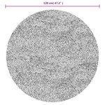 vidaXL Tapis OVIEDO à poils courts beige Ø 120 cm