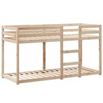 vidaXL Lit superposé avec toit 75x190 cm bois de pin massif