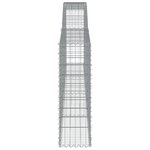 vidaXL Paniers à gabions arqués 3 Pièces 400x30x100/120 cm Fer galvanisé