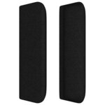 vidaXL Tête de lit avec oreilles Noir 163x16x78/88 cm Tissu