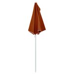 vidaXL Demi-parasol de jardin avec mât 180x90 cm Terre cuite