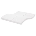 vidaXL Matelas en mousse blanc 180x200 cm 7 zones dureté 20 ILD