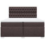 vidaXL Sommier à lattes de lit avec matelas Marron foncé 200x200 cm