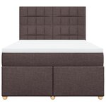 vidaXL Sommier à lattes de lit avec matelas Marron foncé 140x190 cm