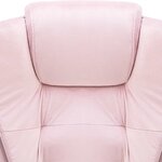 vidaXL Chaise de bureau de massage Rose Velours