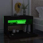vidaXL Meubles TV avec lumières LED 2 Pièces Noir 60x35x40 cm