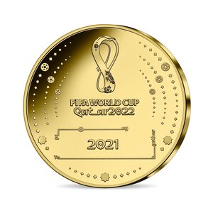 FIFA QATAR -  COUPE DU MONDE 2022 Monnaie de 50€ Or