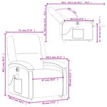 vidaXL Fauteuil inclinable de massage électrique noir similicuir
