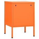 vidaXL Table de chevet Orange 35x35x51 cm Acier