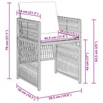 vidaXL Ensemble de salle à manger de jardin 5 pièces avec coussins Gris clair Poly Rattan