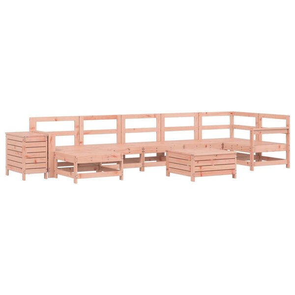 vidaXL Salon de jardin 9 Pièces bois massif sapin de douglas