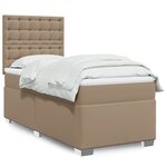 vidaXL Sommier à lattes de lit avec matelas Cappuccino 80x200 cm