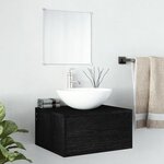 vidaXL Ensemble de meubles salle de bain 2 Pièces noir bois d'ingénierie