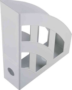 Jeu de 4 porte-revues Economy format A4 en polystyrène gris HELIT