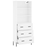 vidaXL Buffet haut Blanc 69 5x34x180 cm Bois d'ingénierie