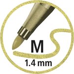 STABILO Blister de 3 feutres métallisés - Pen 68 metallic - Or, argent, cuivre