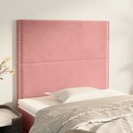 vidaXL Têtes de lit 2 Pièces Rose 90x5x78/88 cm Velours