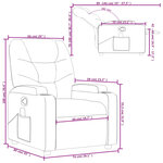 vidaXL Fauteuil de massage inclinable Rouge bordeaux Tissu