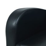 vidaXL Canapé à 2 places Cuir synthétique Noir