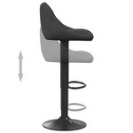 vidaXL Tabourets de bar lot de 2 noir velours