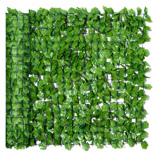 Haie artificiel érable brise-vue décoration rouleau 3L x 1H m  feuillage réaliste anti-UV vert