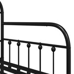 Cadre de lit daybed vidaXL avec lit gigogne Noir 90x200 cm en acier