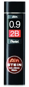 Etui de 36 mines 0 9 mm AIN STEIN C279 dureté 2B PENTEL