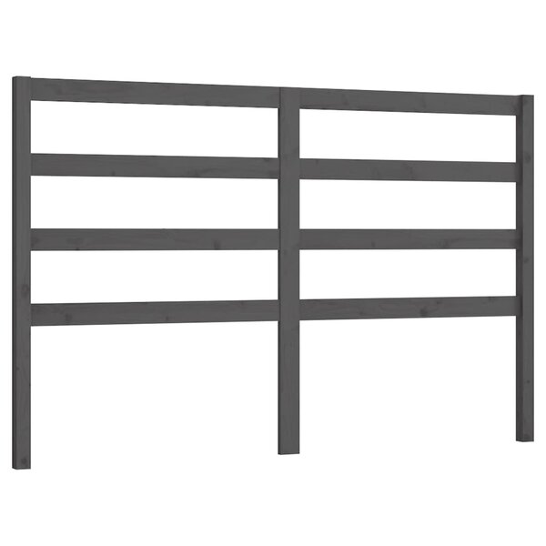 vidaXL Tête de lit Gris 146x4x100 cm Bois massif de pin